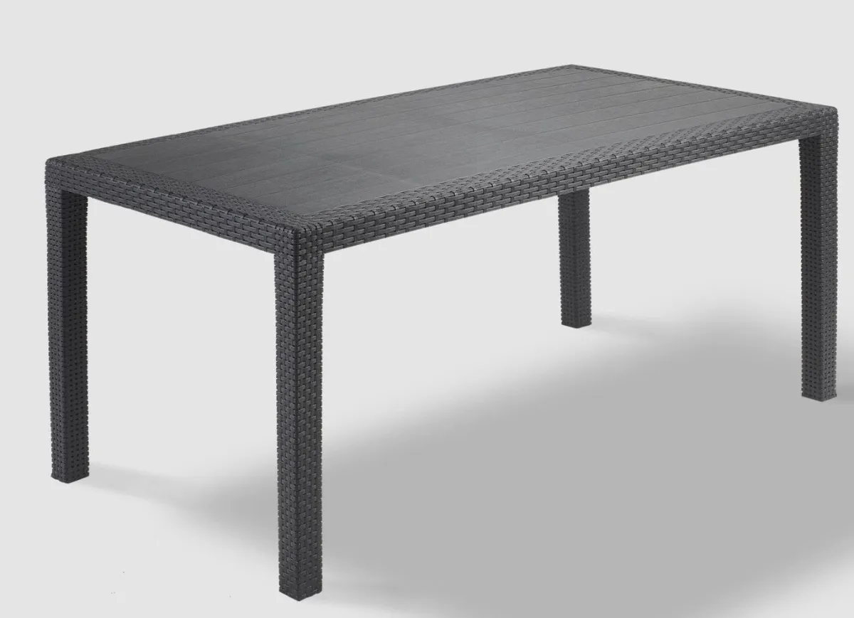 Outlet BADER Gartenmöbel-Serie mit attraktivem Rattan-Dekor ANTHRAZIT