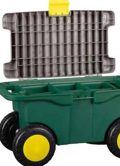 Outlet BADER Garten-Rollwagen mit Box grün-grau-gelb
