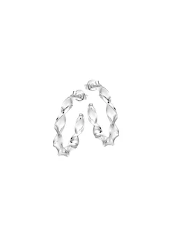 BADER Gedrehte Creolen in edlem Silber 925/- fein