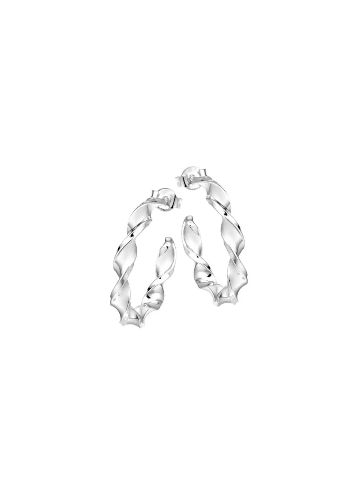 BADER Gedrehte Creolen in edlem Silber 925/- fein