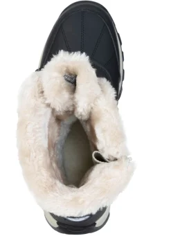Online BADER Gefütterte Damen-Stiefel, Winterschuhe, mit Reißverschluss ECRU-SCHWARZ