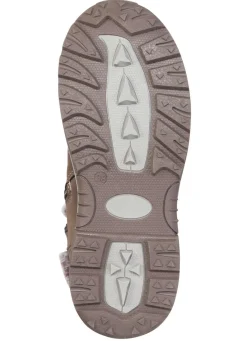 BADER Gefütterte Damen-Stiefel, Winterschuhe, mit Reißverschluss TAUPE