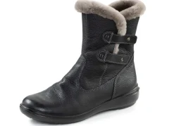 Outlet BADER Gefütterte Damen-Stiefeletten, Winterschuhe, mit Lammfell SCHWARZ