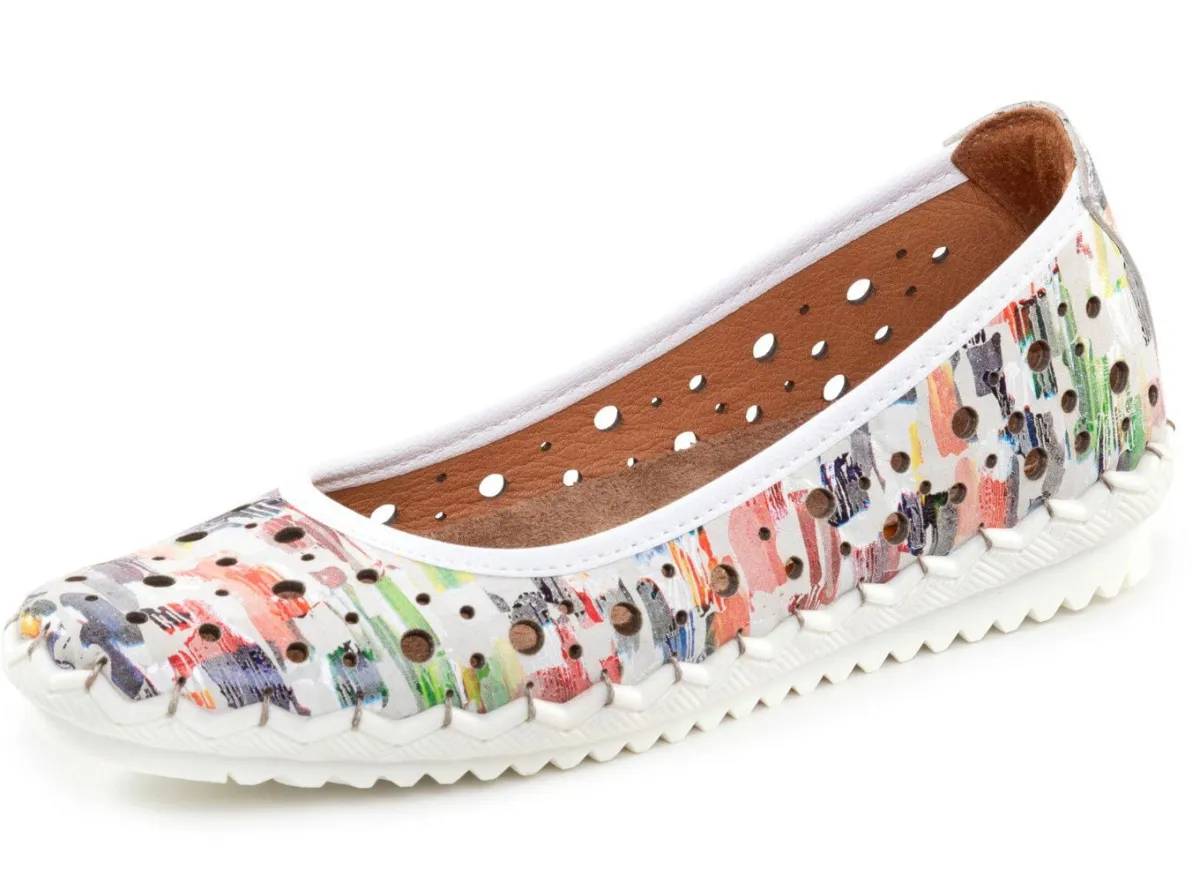 Best Gemini Ballerina mit luftigen Durchbrüchen WEISS