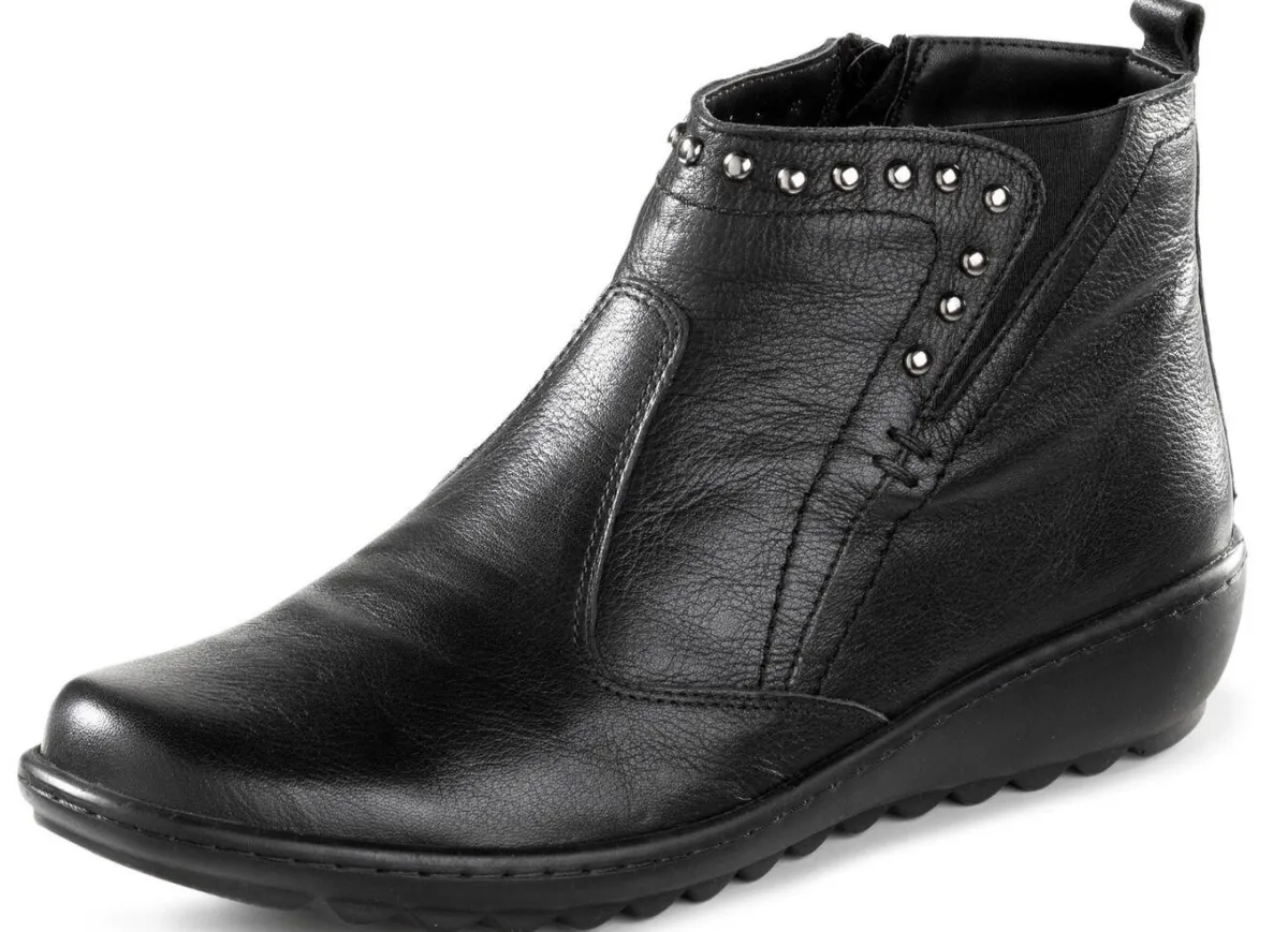 Outlet BADER Gemini, bequeme Damen-Boots, Weite G, mit herausnehmbarem Fußbett SCHWARZ