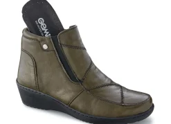 Discount Gemini , bequeme Damen-Boots, Weite H, mit herausnehmbarem Fußbett KHAKI