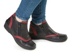 Clearance Gemini , bequeme Damen-Boots, Weite H, mit herausnehmbarem Fußbett SCHWARZ-CHIANTI