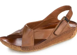 Discount BADER Gemini, bequeme Damen-Sandalen, Weite G, mit Gummizug COGNAC