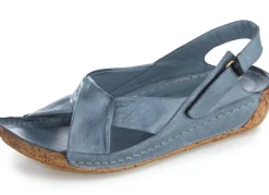Clearance BADER Gemini, bequeme Damen-Sandalen, Weite G, mit Gummizug JEANS