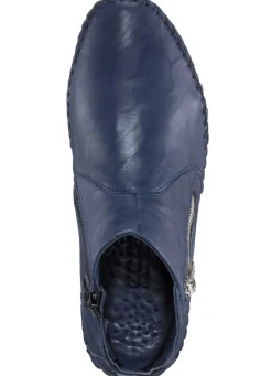 Outlet Gemini , bequeme Damen-Stiefeletten, Weite G, mit herausnehmbarem Fußbett BLAU