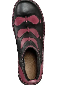 Best Gemini Bootie aus dezent schattiertem Rind-Nappaleder SCHWARZ-BORDEAUX