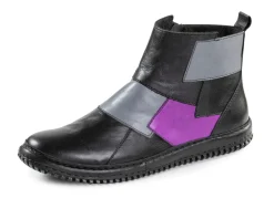 Hot Gemini Bootie im Patchwork-Stil SCHWARZ-BUNT