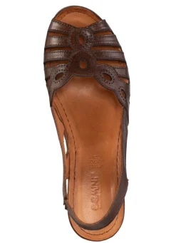Online Gemini , klassische Damen-Sandaletten, Weite G, aus Leder BRAUN