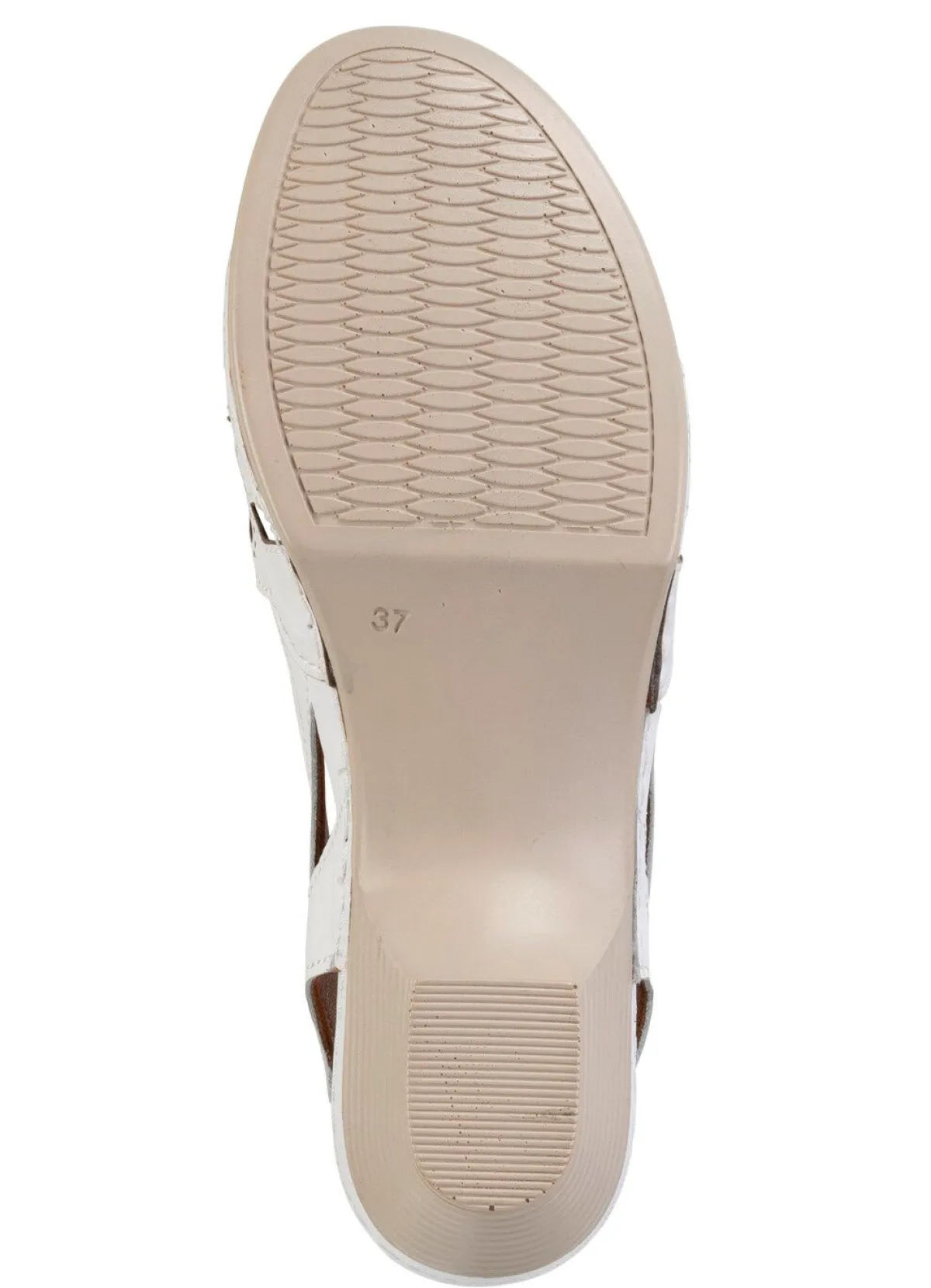 Online Gemini , klassische Damen-Sandaletten, Weite G, aus Leder WEISS