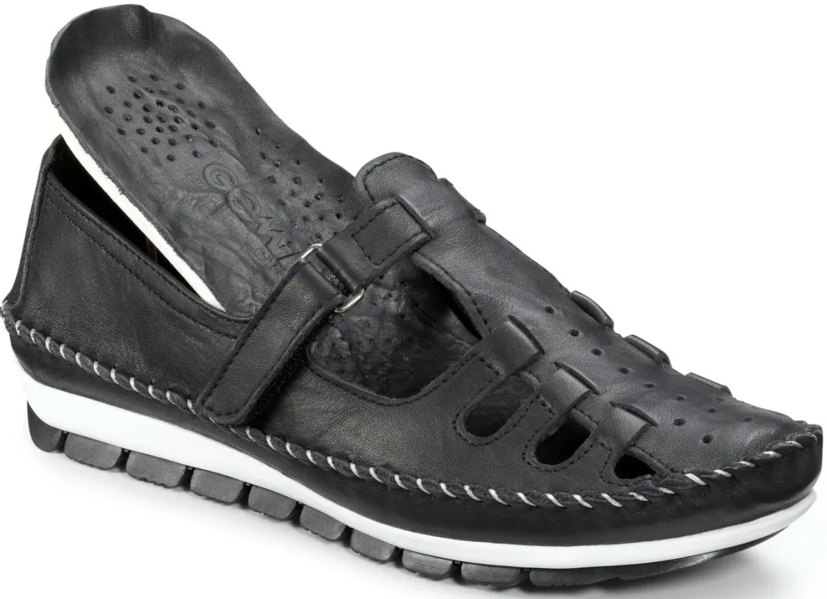 Hot Gemini , klassische Damen-Slipper, Weite G, mit herausnehmbarem Fußbett SCHWARZ