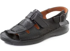 New Gemini , klassische Herren-Sandalen, mit Klettverschluss SCHWARZ