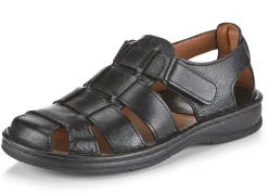 Gemini , klassische Herren-Sandalen, mit Klettverschluss SCHWARZ
