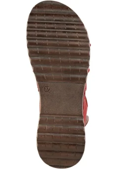 Online Gemini , leichte Damen-Sandalen, Weite G, aus Leder ROT