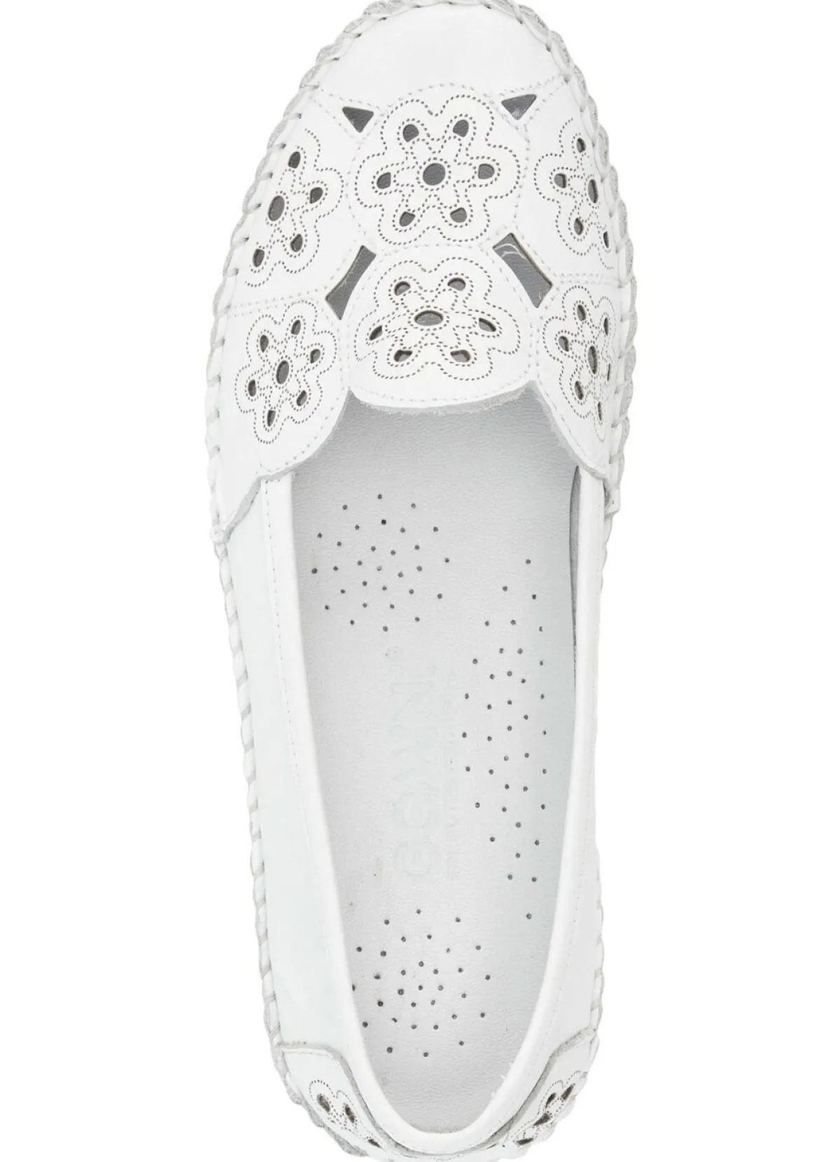 Outlet BADER Gemini, leichte Damen-Slipper, Weite G, mit herausnehmbarem Fußbett WEISS