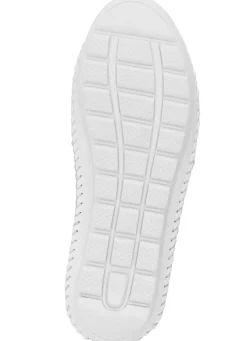 Outlet BADER Gemini, leichte Damen-Slipper, Weite G, mit herausnehmbarem Fußbett WEISS