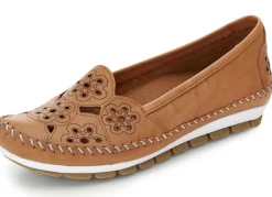 Online BADER Gemini, leichte Damen-Slipper, Weite G, mit herausnehmbarem Fußbett CAMEL