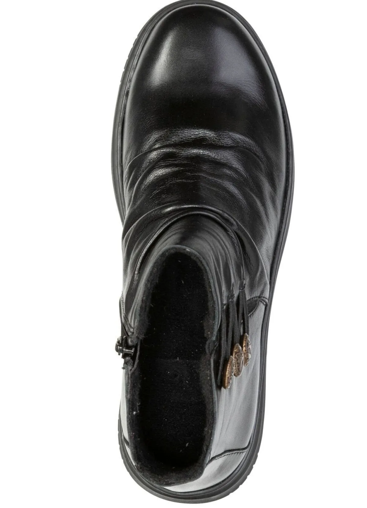 Outlet Gemini , modische Damen-Boots, Winterschuhe, Weite G, mite herausnehmbarem Fußbett SCHWARZ
