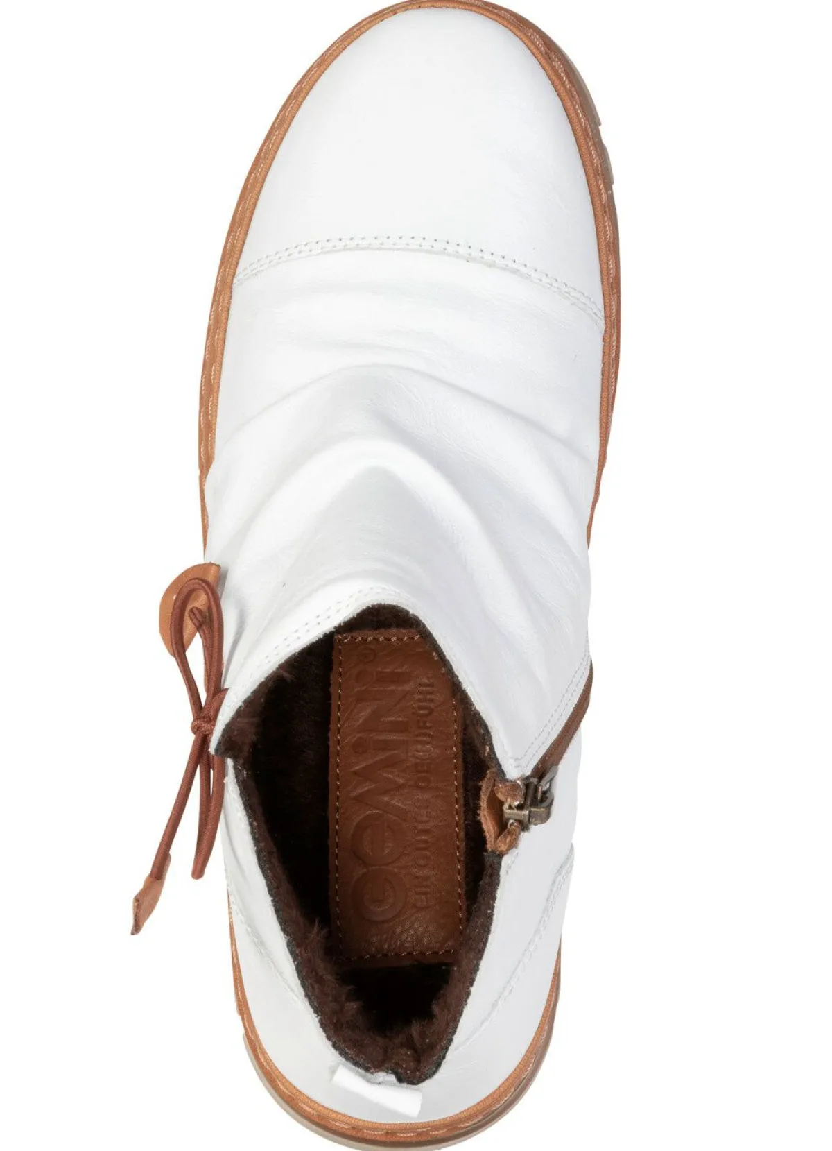 Hot Gemini , modische Damen-Boots, Weite G, Winterschuhe, mit herausnehmbarem Fußbett WEISS