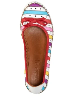 Best Gemini , modische Damen-Pumps, Weite G, aus Leder WEISS-MULTICOLOR