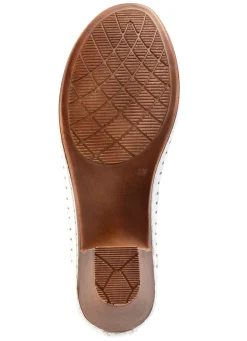 Best Gemini , modische Damen-Pumps, Weite G, aus Leder WEISS-MULTICOLOR