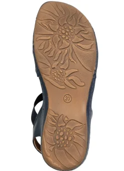 New Gemini , modische Damen-Sandalen, Weite G, mit Blüten-Applikationen MARINE