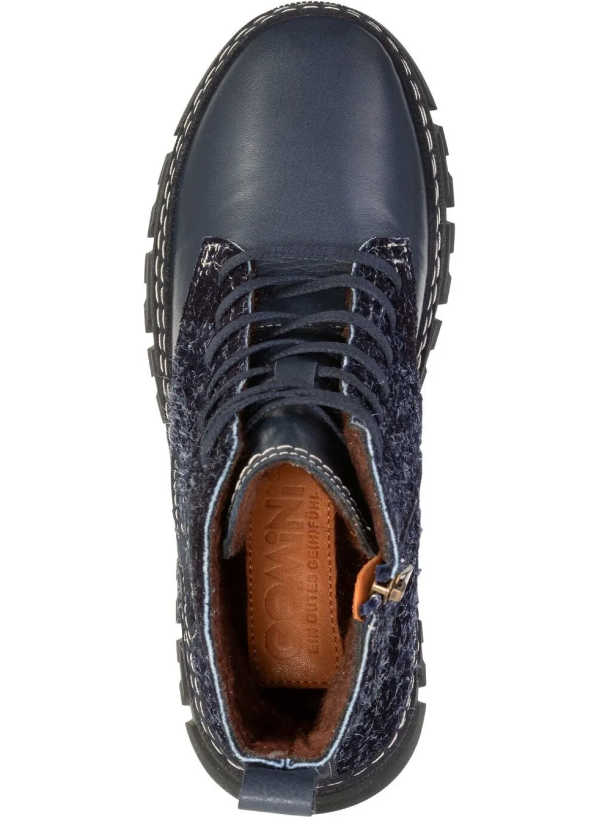 Outlet Gemini , modische Damen-Stiefeletten, Winterschuhe, Weite G, mit herausnehmbarem Fußbett MARINE