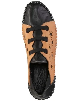 Sale Gemini Mokassin-Slipper mit dezenter Knitter-Struktur SCHWARZ-CAMEL