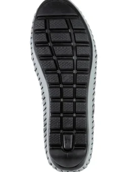 Hot Gemini Mokassin-Stiefelette mit Knitter-Struktur WEISS-OPAL