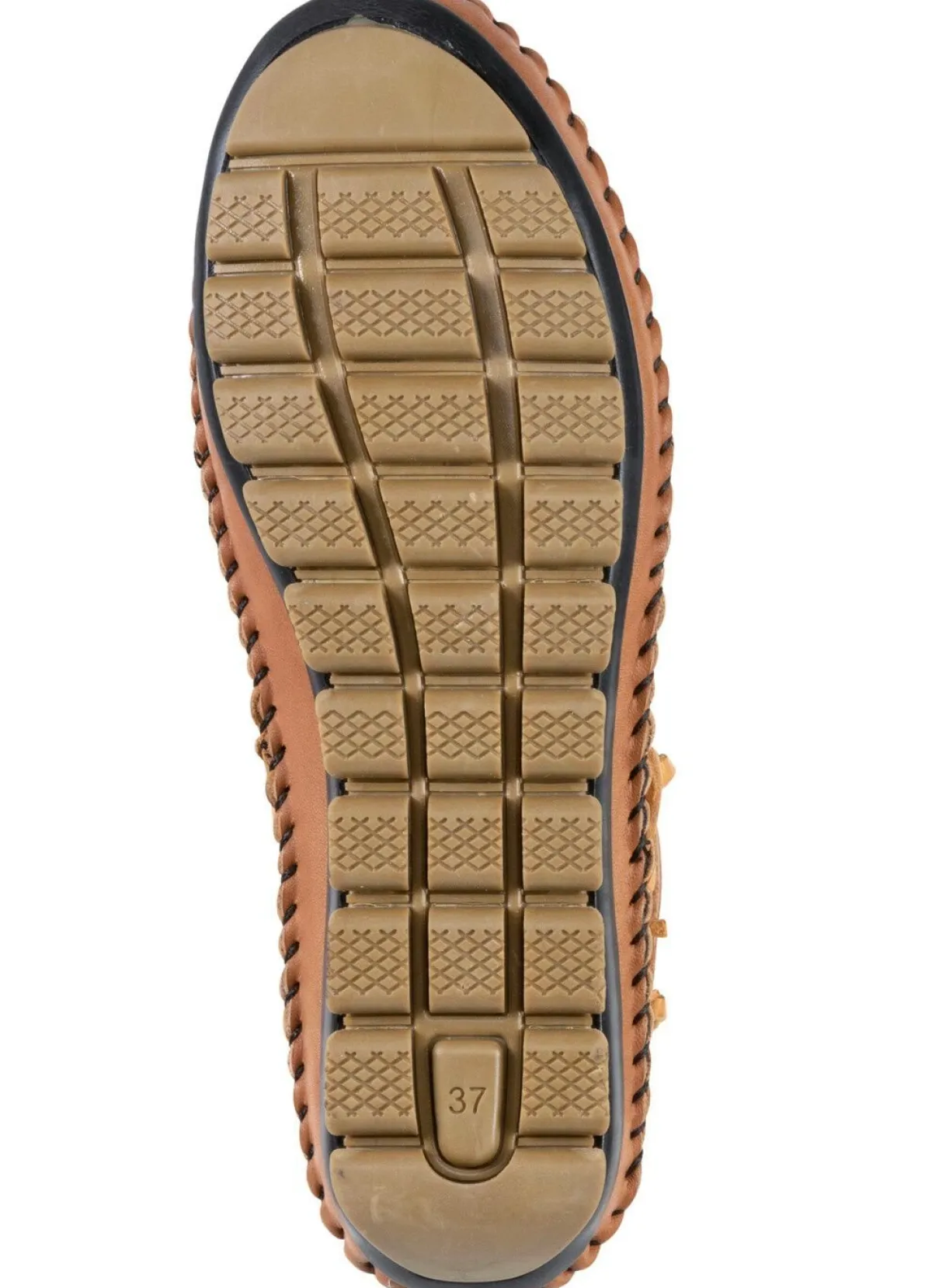 Outlet Gemini Mokassin-Stiefelette mit Knitter-Struktur CURRY