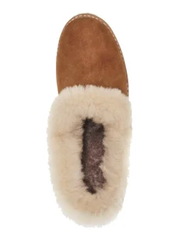 Best Gemini Pantoffel aus weichem, bestem Veloursleder COGNAC-BEIGE