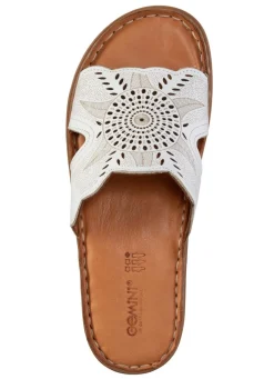 New Gemini Pantolette aus Nappaleder mit Perforation WEISS