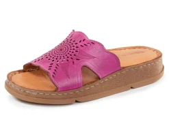 Online Gemini Pantolette aus Nappaleder mit Perforation PINK