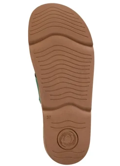 New Gemini Pantolette aus Nappaleder mit Perforation GRÜN
