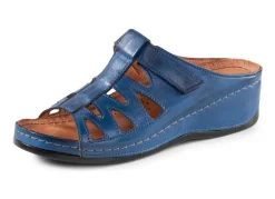 Hot Gemini Pantolette aus teilweise schattiertem Rind-Nappaleder MARINE