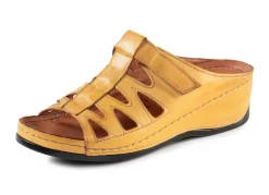 Hot Gemini Pantolette aus teilweise schattiertem Rind-Nappaleder MAISGELB