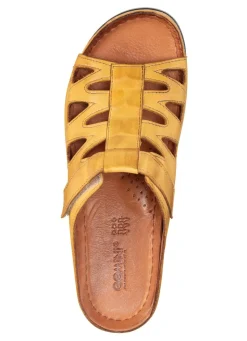 Hot Gemini Pantolette aus teilweise schattiertem Rind-Nappaleder MAISGELB