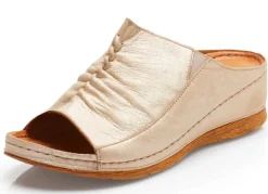 Clearance Gemini Pantolette mit seitlichen Gummizügen GOLDBEIGE