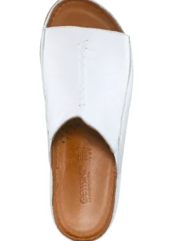 Discount Gemini Pantolette mit seitlichen Gummizügen WEISS
