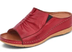 Clearance Gemini Pantolette mit seitlichen Gummizügen ROT
