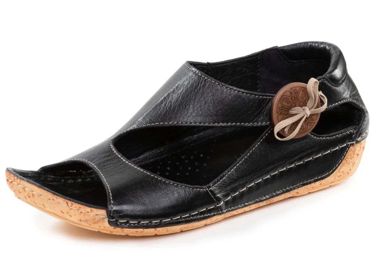 Sale Gemini Sandale aus teils schattiertem Rind-Nappaleder SCHWARZ