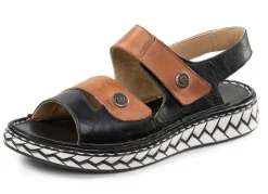 Discount Gemini Sandale mit Metallschmuck SCHWARZ-COGNAC