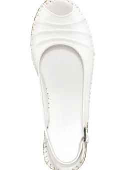 Online Gemini , schicke Damen-Sandaletten, Weite G, mit Gummizug WEISS