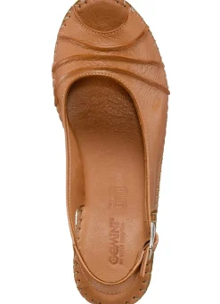 Discount Gemini , schicke Damen-Sandaletten, Weite G, mit Gummizug NATURBRAUN