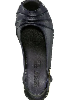 Hot Gemini , schicke Damen-Sandaletten, Weite G, mit Gummizug MARINE