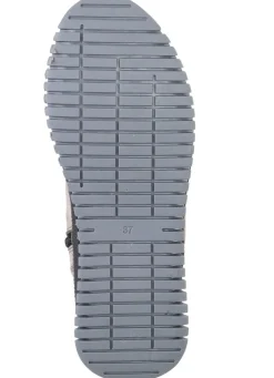 New Gemini Schnür-Bootie aus weichem Rind-Nappaleder KIESEL
